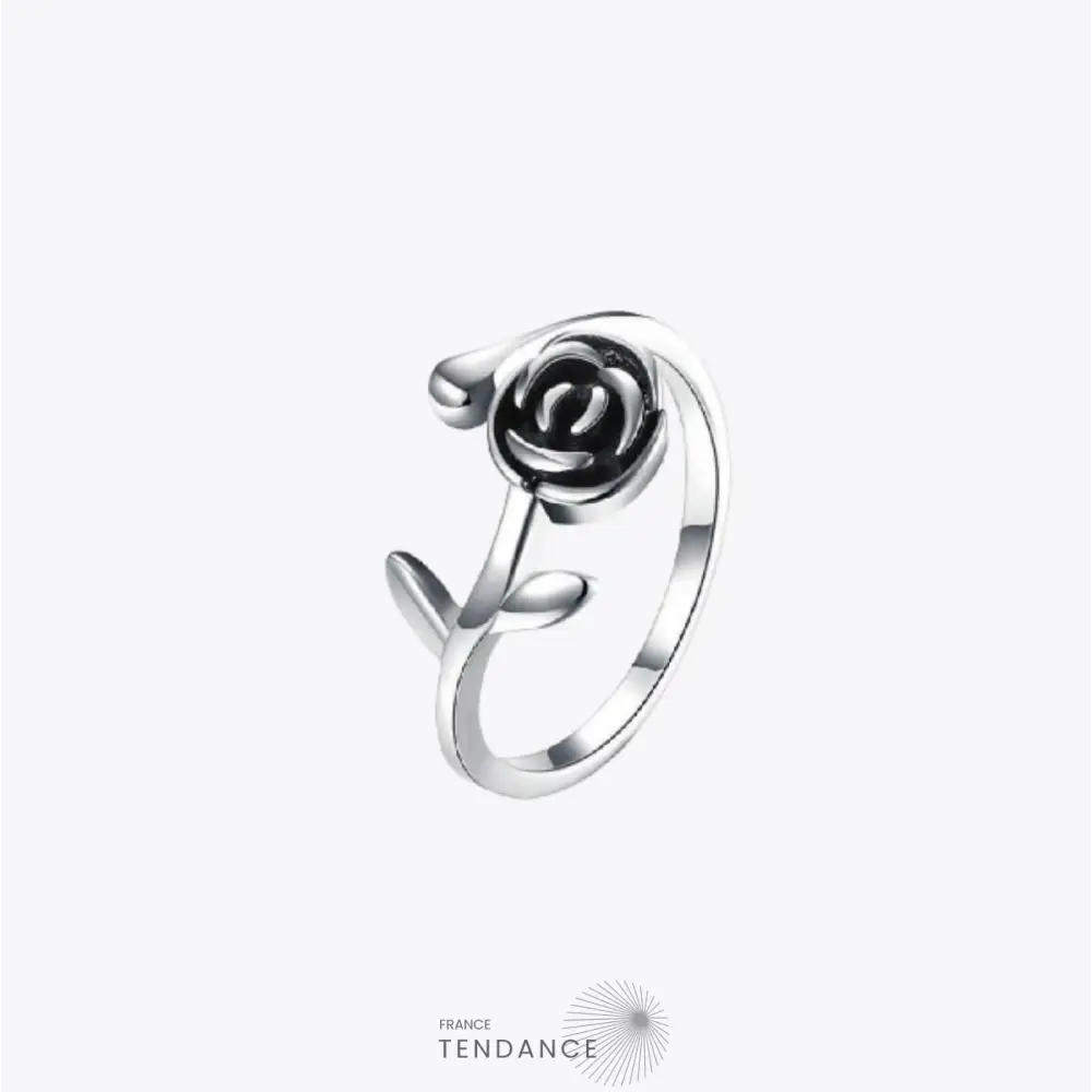 Bague Rose Fleur En Argent | France-Tendance