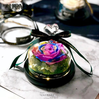 Bouton De Rose éternelle Sous Verre - Best Seller |