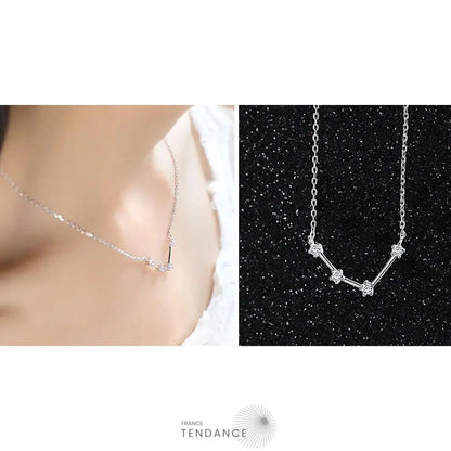 Collier Constellation Du Zodiaque En Argent |