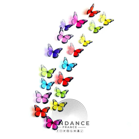 Dix-huit Stickers papillons En 3d | France-Tendance