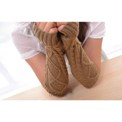 Mitaines Longues Effet Tricot | France-Tendance