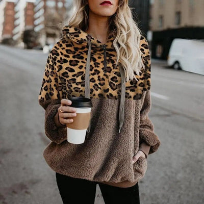 Pull à Capuche Léopard | France-Tendance