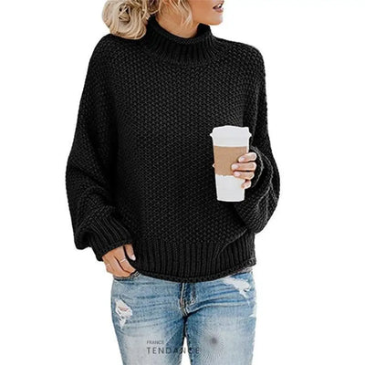 Pull Tricoté à Col Montant | France-Tendance