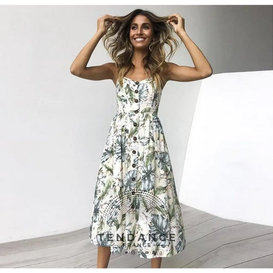 Robe Bohème Midi Imprimée | France-Tendance