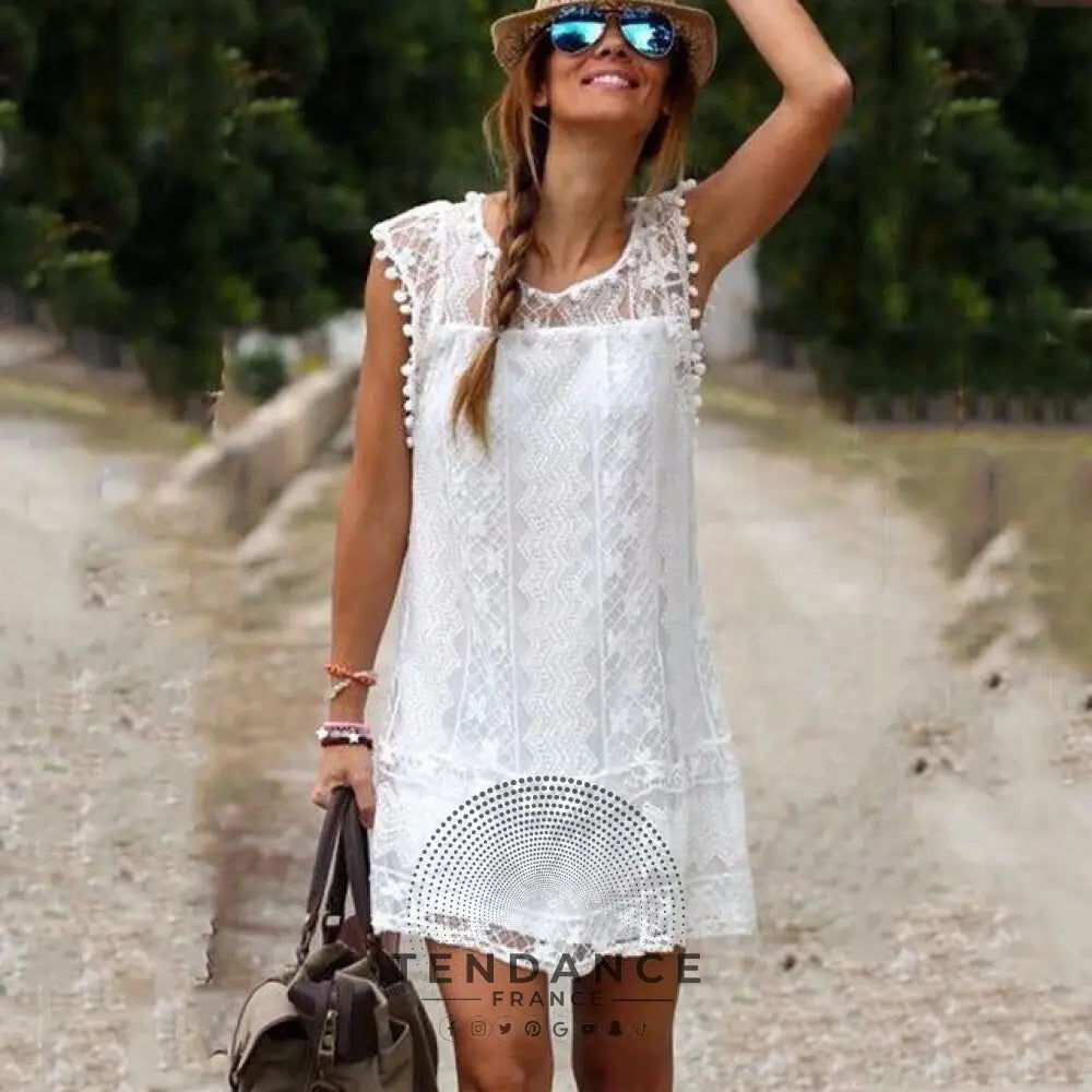 Robe Casual En Dentelle | France-Tendance