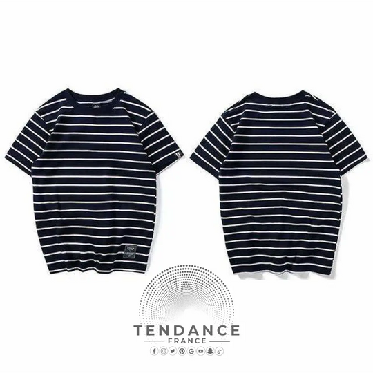 T-shirt Imprimé Stripe | France-Tendance