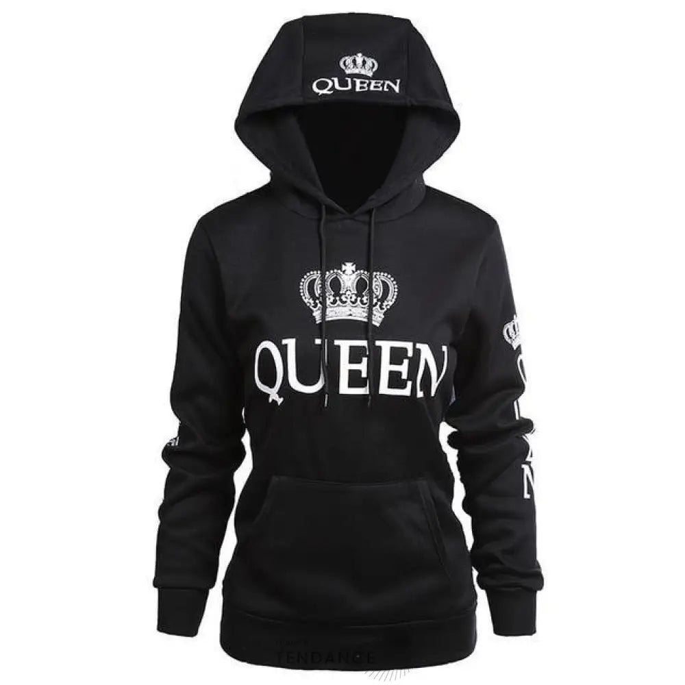 Sweats à Capuche Couple Noir | France-Tendance