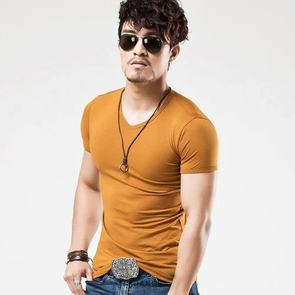 T-shirt Léger Col v | France-Tendance