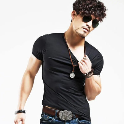 T-shirt Léger Col v | France-Tendance