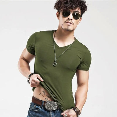 T-shirt Léger Col v | France-Tendance