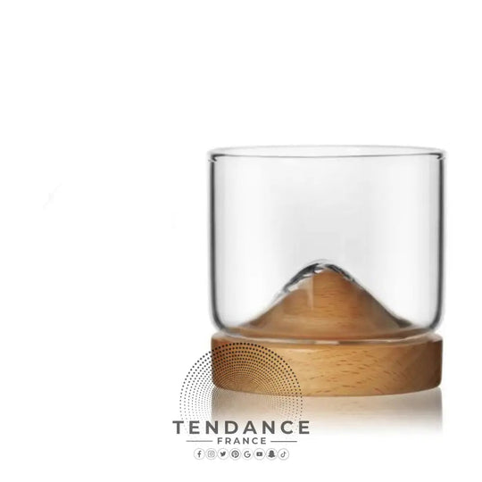 Verre à Whisky Design - Base En Bois | France-Tendance
